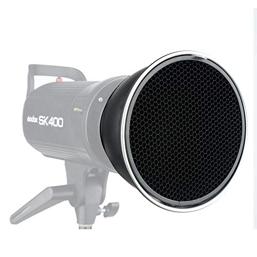Yuocu 7 Inches/18Cm Standard Reflector Diffuser Lamp Shade Dish With 20° /40°/ 60° Honeycomb Grid And White Soft Cloth For Bowens Mount Studio Light Strobe Flash #TOP5