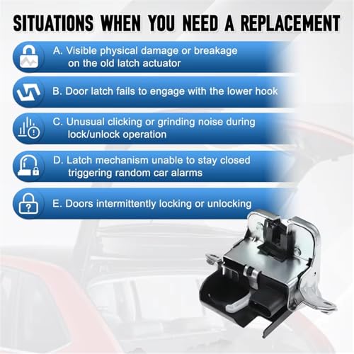 Serrure coffre pour VW Touareg Sharan 2011-2018 loquet 4 broches 7P0827505 - 5