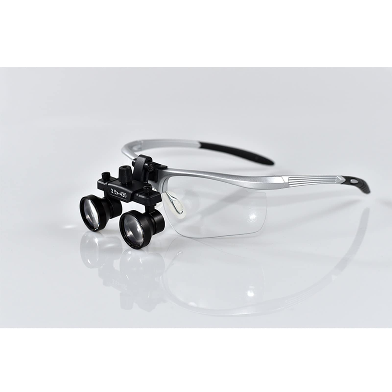 Loupes binoculaires Lunettes 3.5X, binoculaires médicales chirurgicales, Lunettes optiques à Distance de Travail de 420 mm, pour l'orthopédie, la microchirurgie, la Chirurgie, la Chirurgie buccale (C