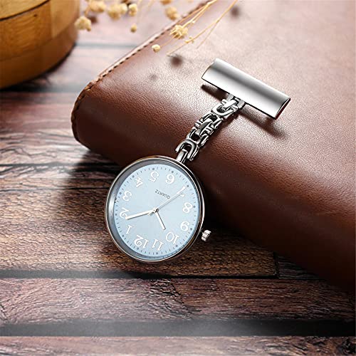 Avaner Verpleegster Fob Horloge, Grote Nummers Pin op Opknoping Revers Horloge, Analoge Quartz Badge Zakhorloge - Afbeelding 3