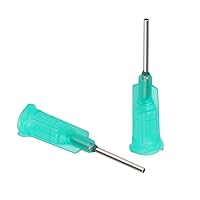 Vista 5 de 100pcs 18 Gauge 1/2" Agujas dispensadoras romas verdes Aguja de jeringa verde