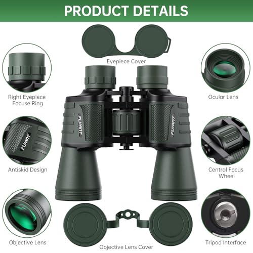 Image of 20x50 High Powered Binoculars for Adults, Waterproof Binoculars with Low Light Vision for Bird Watching Hunting Camping Travel Cruise Hiking Sports Stargazing, Gifts for Men Dad