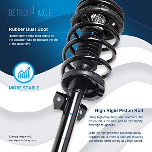 Image of Detroit Axle - Front Lower Control Arm w /Ball Joints + Strut w /Coil Spring Assembly Replacement for 99-03 Ford Windstar - 4pc Set