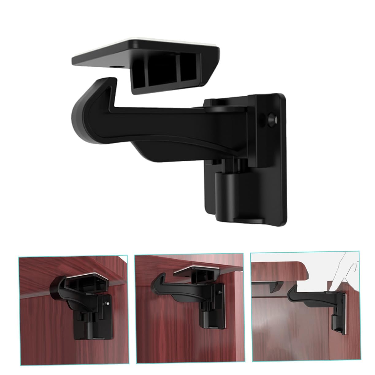 Cerradura de Seguridad para Cajones, 10 Piezas, Abs Negro