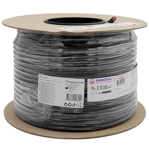 RG213 Coaxial Cable 100m 328ft — 50ohm All-copper RG213U Extension Coax — compatible with N Type SMA BNC TNC PL259 connectors — for WiFi VHF UHF CB Radio HAM Router Antenna 4G 5G — Made in Italy