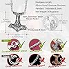 FaithHeart Nordic Jewelry for Man Antique Thors Hammer Pendant Necklace Stainless Steel Viking Mjolnir Jewellery Protective Gifts for Fathers Day #5
