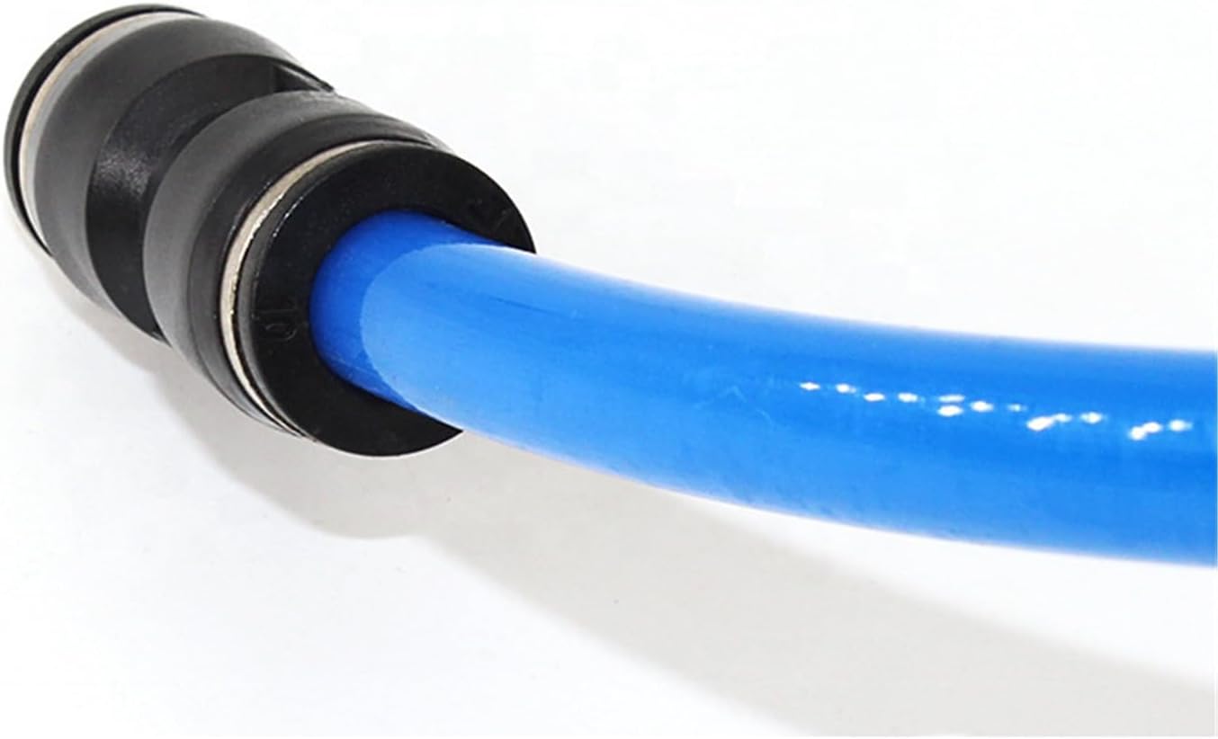 Pneumatic Coupler PU Straight Union Black Quick Connector 5Pcs(PU6)