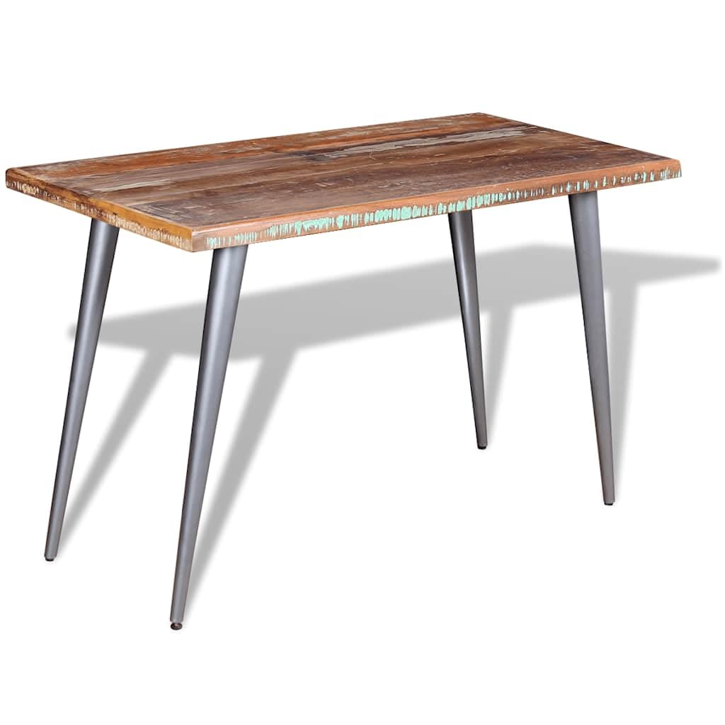Tavolo da pranzo in legno anticato massiccio vintage, 120 x 60 x