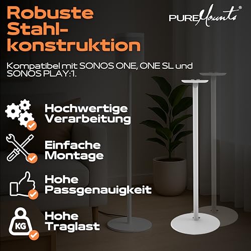 Soporte SONOS One con gestión de cables interna y base estable PureMounts 7