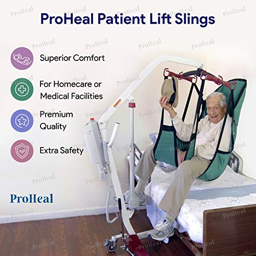 proheal universal full body lift sling large 5634 x 41534 - solid fabric polyester slings for patient lifts - compatible with hoyer invacare mckesson drive lumex joerns and more