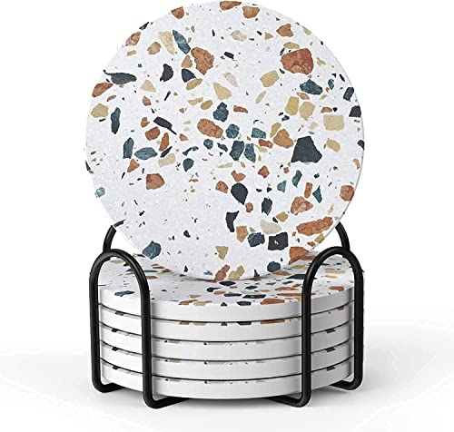 Opiniones de Posavasos los preferidos por los clientes. 44 Timotech Juego de Posavasos Absorbentes con Soporte para Bebidas, Evita Que los Muebles se Rayen y ensucien, Protección de Mesa, Decoración del Hogar, 4 Pulgadas (Cálido-6 pz)...