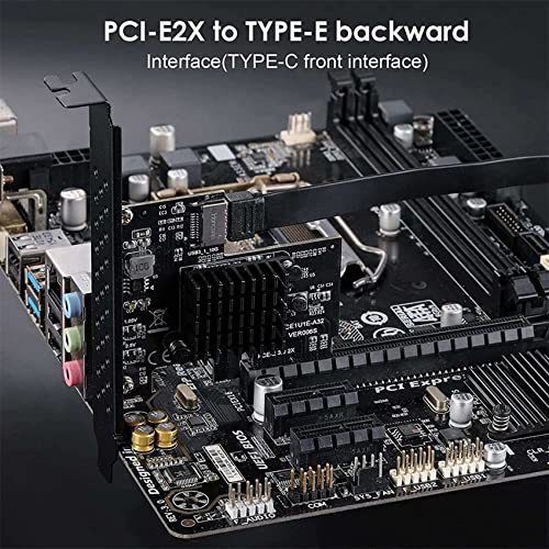 Tarjeta de expansión tipo E PCIe a USB 3.1 Gen2 frontal de 10 Gbps para panel interno de PC 4