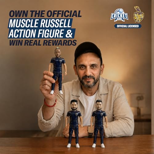 Image of Action Figure, 7 Inch Andre Russell | IPL Edition, 360 Rotatable Head, For Fans & Collectors