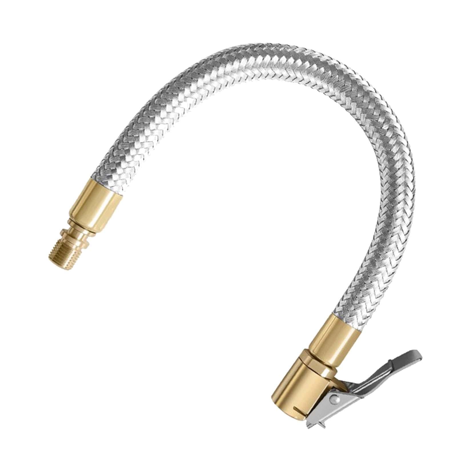 Neaxgeandx No Deflation Air Pump Inflator Extension Hose Tyre Pump Inflation Chuck Adapter Hose