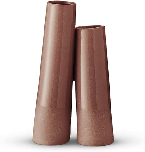 Amazon Co Jp Ditte Fischer Copenhagen 二輪挿し 花器 花瓶 北欧 おしゃれ シンプル インテリア ホーム カラフル 磁器 チューブ ヴァース テラコッタ S ホーム キッチン