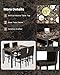 DKLGG Dining Table Set for 4, 5 Piece Kitchen Table Set with PU Leather Chairs Space-Saving Faux Marble Dining Room Table Set for 4 for Small Home Kitchen, Apartment