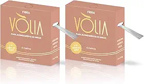 Kit 2 Fibras de Vidro Alongamento de Unhas Rolo 4m, Vòlia