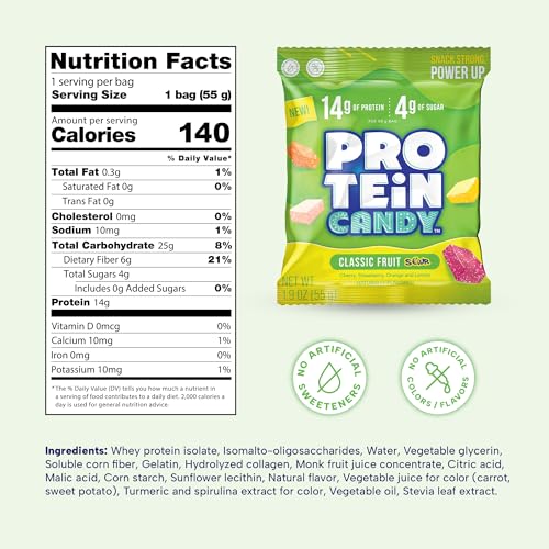 Protein Candy bajo en azúcar, 12 unidades miniatura 4