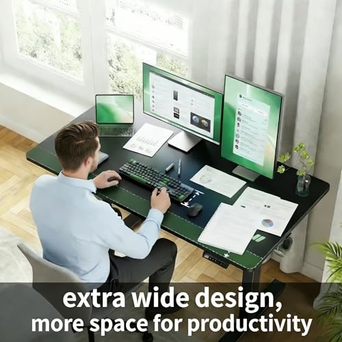Image of Marsail Whole Table Top, 48 inch x 30 inch Inch One-Piece Standing Desk Top, 6 inch Extra Wide,Rectangular Black Wood Board for Height Adjustable Desk & Home Office