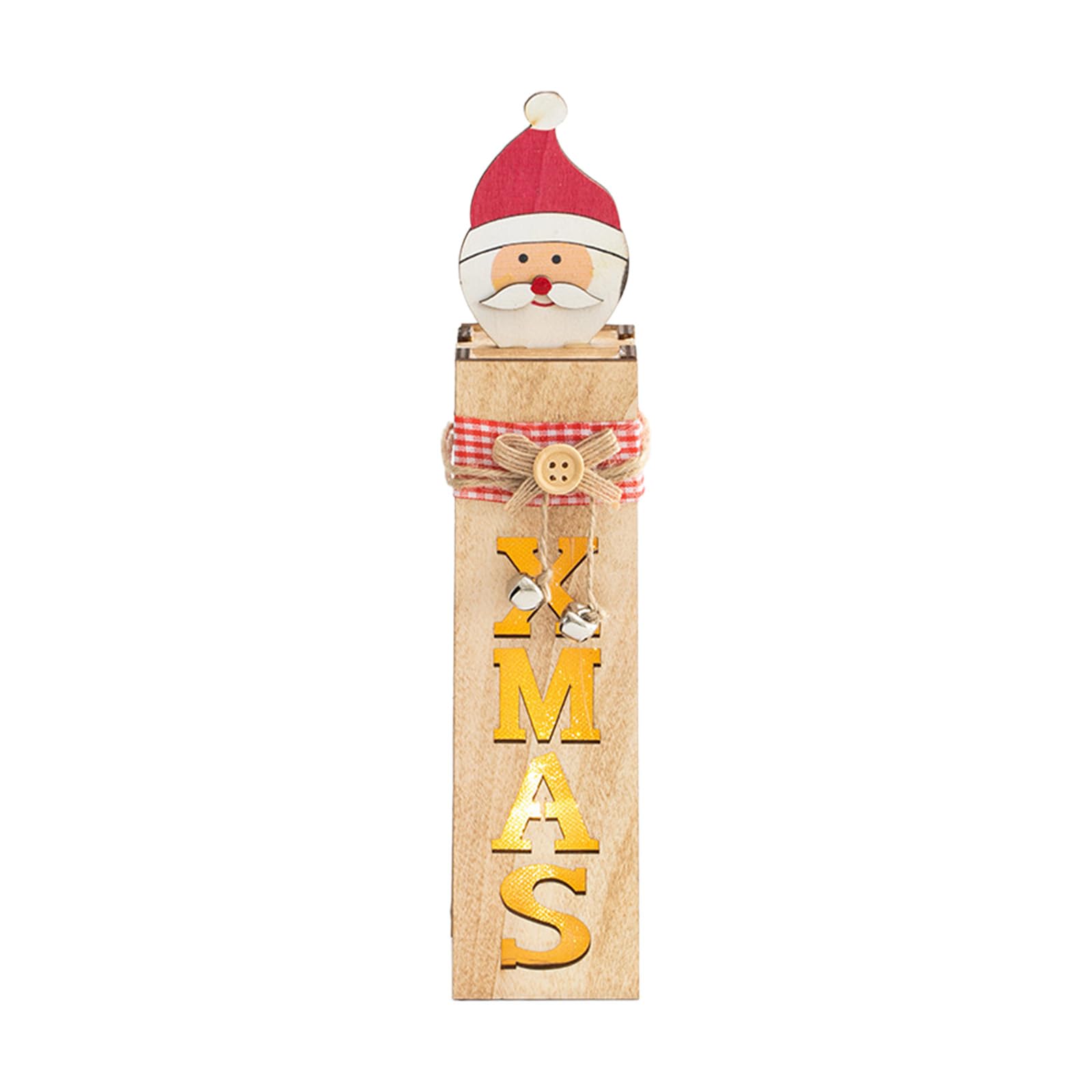 Kalttoy Elder Wooden Deck Santa Snowfigure Deer Led Night Light For Home Classroom Christmas Mood Sustainable Vacation Furnishings