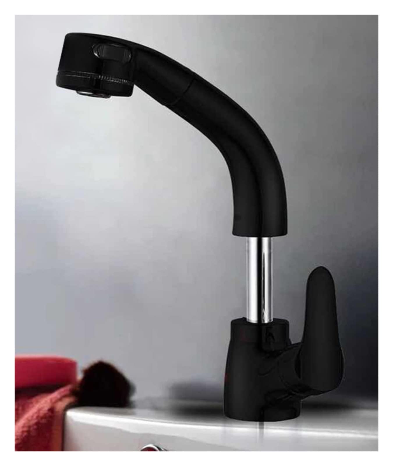 Robinet de lavabo extractible Nero pour faciliter le nettoyage de votre salle de bain