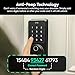Wyze Auto-Lock Bolt v2, Fingerprint Keyless Entry Smart Lock, AI Learning Scanner with Wi-Fi Front Door Lock Deadbolt, Auto-Lock, 8 Months Battery, BHMA2, IP53, Anti-Peep Keypad, Backup Keys