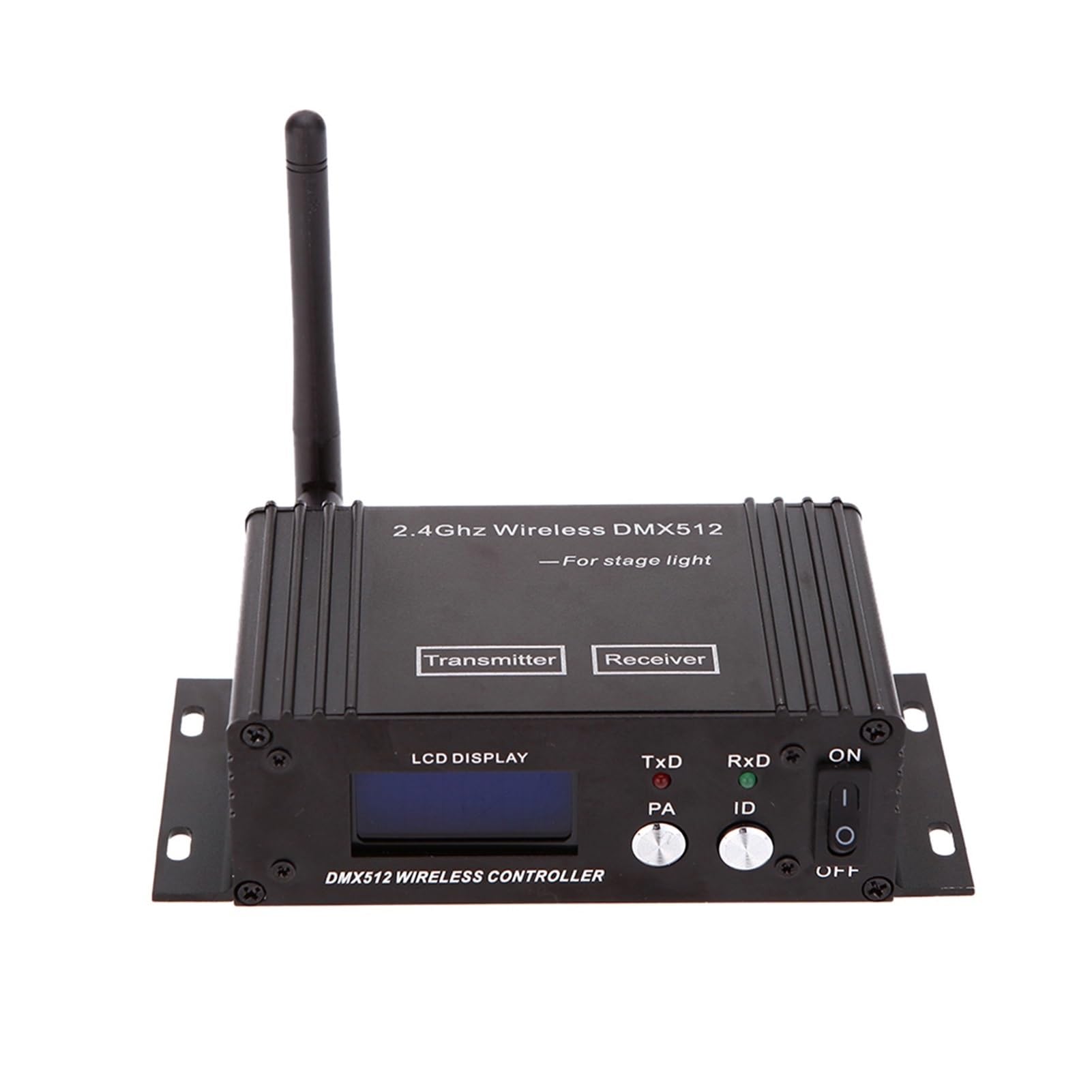 DMX Controller, 2,4G Wireless DMX 512 Controller Sender Empfänger, LCD-Display Leistung einstellbar Repeater Beleuchtung Controller