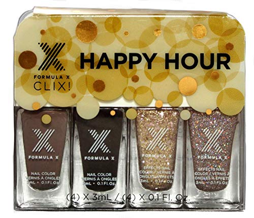 Formula X Clix Mini 4 Piece Nail Polish Set for Sephora.Happy Hour.Take It to Go