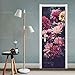 Produktbild CHHYY DIY 3D Türaufkleber PVC Selbstklebende Wandaufkleber Tür Wandbild Poster Türfolie Foto tapete TürPoster Türbild Schöne bunte Blumenpflanze Rosenblume Wasserdicht Wandbild tür Wände Hei 80x200cm