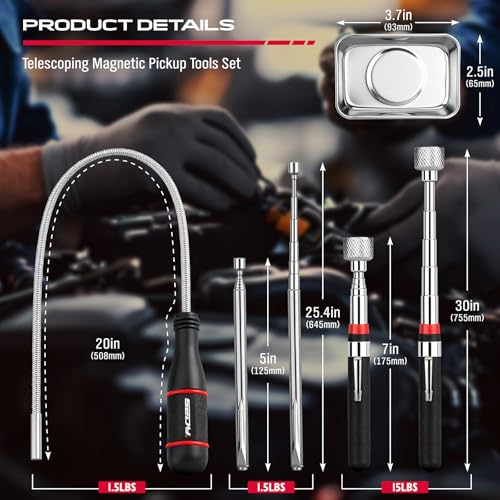 4-Piece Magnetic Pickup Tools Kit