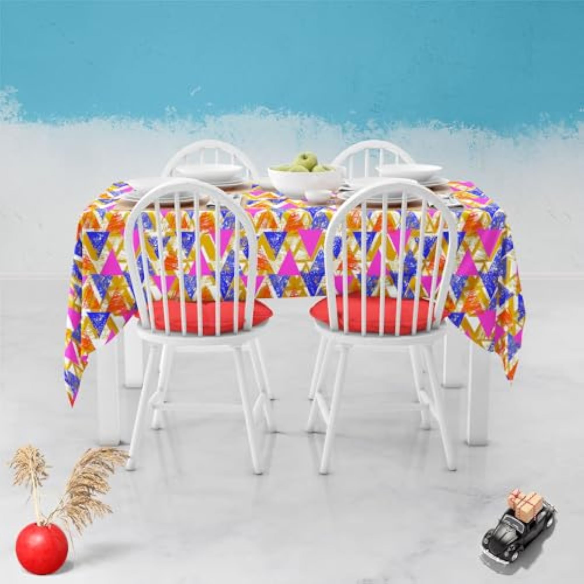 Geometrical Behaviour D3 Table Cloth Cover for Dining & Center Table