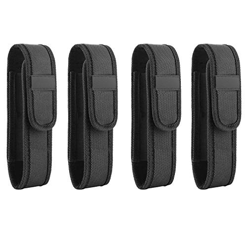 4-Pack Flashlight Holster Carry Case Holder for 5"-7" Flash Light Fenix UC30 UC35 E35 Surefire G2X 6P 6PX E2L 501B 502B Streamlight ProTac XTAR TZ20