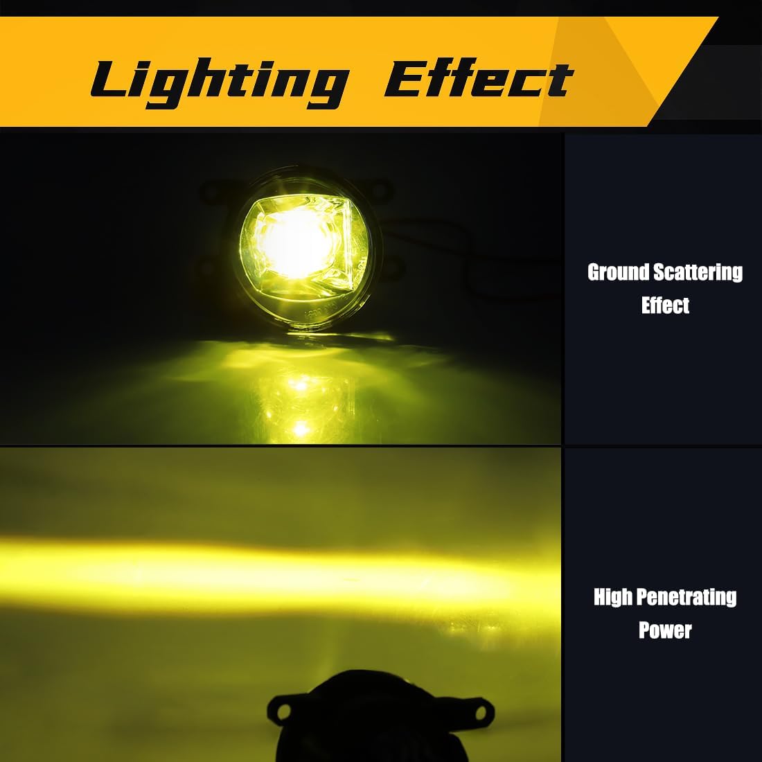 LED Fog Light For Toyota Sienna 2021-2024 Front Bumper Driving Lamps Bright Yellow LED Light Bulb For Sienna LE XSE Platinum