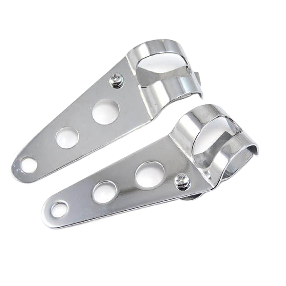 Motorcycle Fork Tube Headlight Bracket 35-43mm for Cafe Racer Headlamp Mount(Chrome)