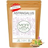 MoriVeda® Astragalus capsule 1600 mg, estratto di radice di tragacanto in polvere, 112 mg di polisaccaridi, vegan e senza glutine (90 capsule)