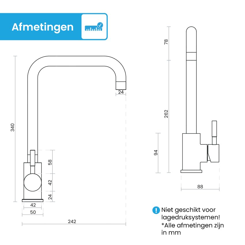 LAXARA® | FINESSES keukenkraan van massief roestvrij staal 304 | kraan roestvrij staal | hogedruk - geborsteld roestvrij staal | ontworpen voor moderne keukens | LongLife-keramische cartridges LAXARA® | FINESSES keukenkraan van massief roestvrij staal 304 | kraan roestvrij staal | hogedruk - geborsteld roestvrij staal | ontworpen voor moderne keukens | LongLife-keramische cartridges