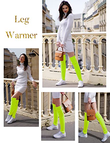 Image of v28 Women's Neon Knit Leg Warmer for 80s Party Dance Sports Yoga