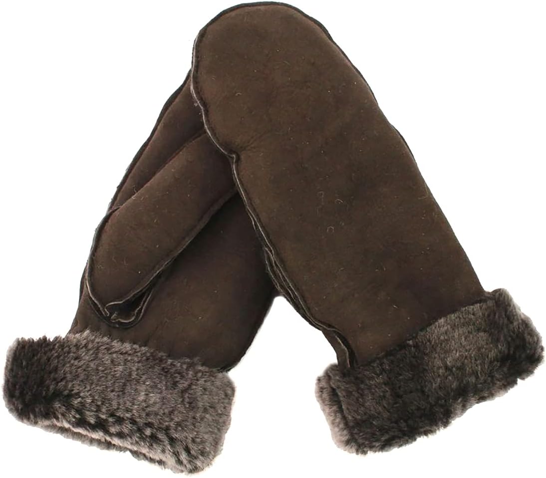 Eastern Counties Leather Womens/Ladies Full Hand Sheepskin Mittens (One Size) (Black)