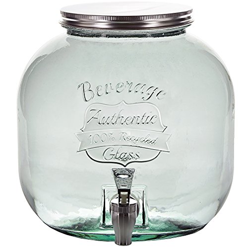 Couronne Co. Öl- & Essigflasche Aus Recyceltem Glas Mit Edelstahl-Ausgießer – 476 Ml, Dekorativ