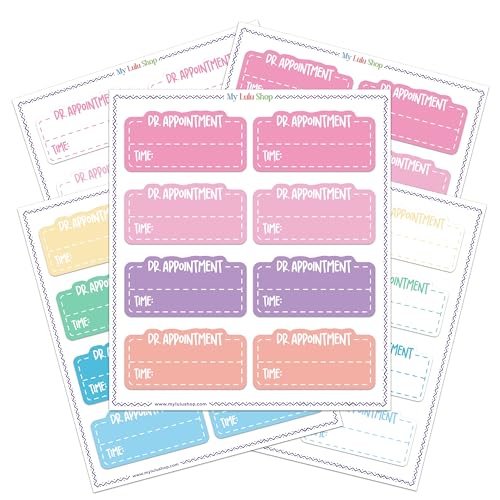 Doctor Appointment Planner Stickers for Calendars, Planners, Journaling, Medical Appointment Reminder Stickers for Calendar, Bullet Journal & Planner Organization, 4 Sheets, 32 Premium Matte Vinyl