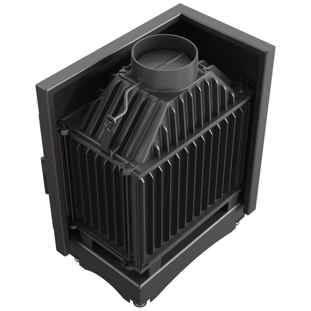 KRATKI Inserto per camino in ghisa a legna MAJA 8 kW Ø150 sinistro A 2 8 kW | Ghisa nero, efficienza 80,1%, classe A. Ecodesign, BImSchV 2.; combustione efficiente; basse emissioni; calore uniforme