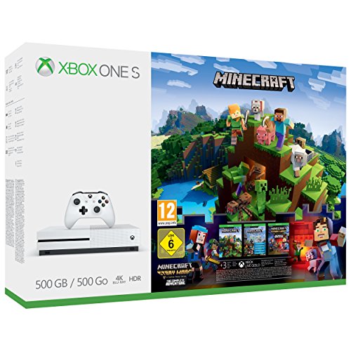 Price comparison product image Xbox One S 500GB Console - Minecraft Complete Adventure Bundle