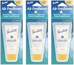 Vacation Car Air Freshener, Pack of 3 - Hanging Air Freshener for Car, Home and Office, Vacation by Vacation Sunscreen Signature Scent, Long-Lasting Deodorizer