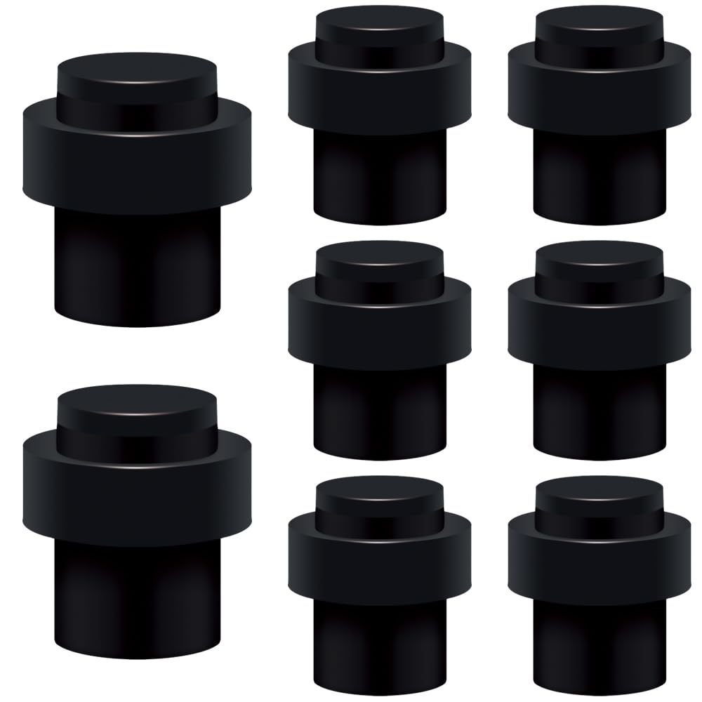 Butée de porte sol hauteur 45mm butoir porte noir acier inoxydable lot de 8