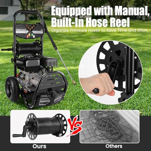 4200PSI Gas Pressure Washer 4.0GPM Gas Power Washer 212CC Gas Powered Washing Machine Commercial High Pressure Washer with 32ft Hose&5 Nozzles for Patio Garden Yard Vehicle,EPA/CARB/ETL - Image 5