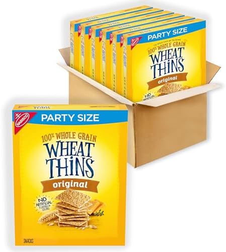 Wheat Thins Original Whole Grain Wheat Crackers, Party Size, 6 - 20 oz Boxes
