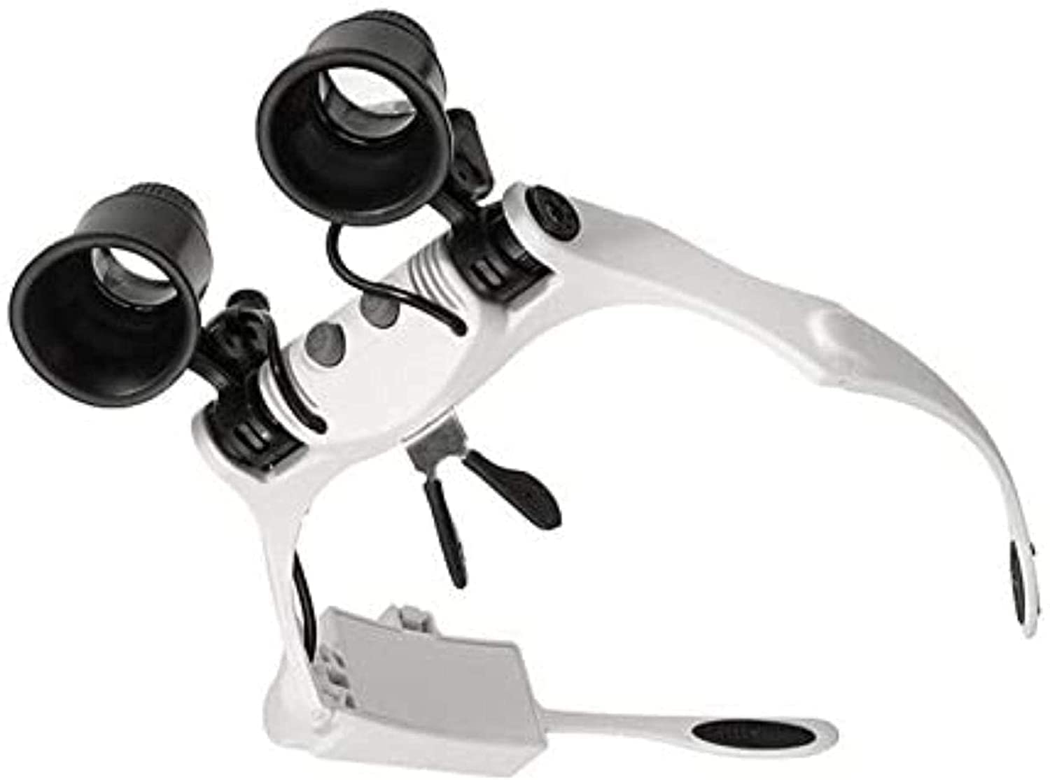 Juego De Lupas, Lupa De Diadema De 10X, 15X, 20X Y 25X con Lente Doble para Tasación, Reparación Y Medición De Relojes, con Lámpara Led.