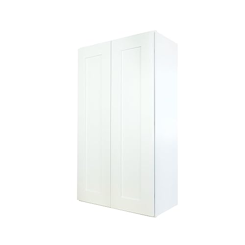 Miniatura 4 de Hollywood Fabiani Design Armario de cocina de pared de 27 pulgadas de ancho x 12 pulgadas de profundidad x 42 pulgadas de alto, color blanco, listo