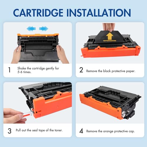 Image of 37A CF237A Black Toner Cartridge for 37X CF237X 2-Pack M607 M608 M609 | Compatible for HP 37A 37X Toner Cartridge for Enterprise M607n M607dn MFP M631 M632 M633 M608n M608dn Series Printer