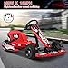 BESUFY Electric Go Kart, 36V Ride on Go/Drift Kart, Go Karts for Kids Ages 10-14, Up to 16 MPH, Drift Kart with 350W Motor, Length Adjustment Go Karts for Adults, Riders up to 187 lbs Red